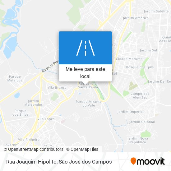 Rua Joaquim Hipolito mapa