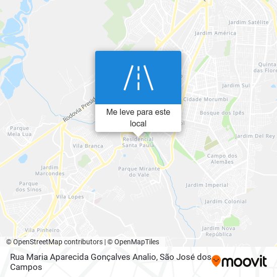 Rua Maria Aparecida Gonçalves Analio mapa