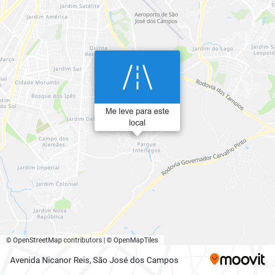 Avenida Nicanor Reis mapa