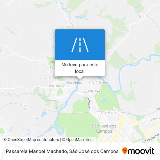 Passarela Manoel Machado mapa