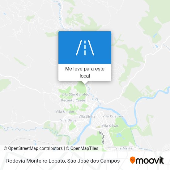 Rodovia Monteiro Lobato mapa