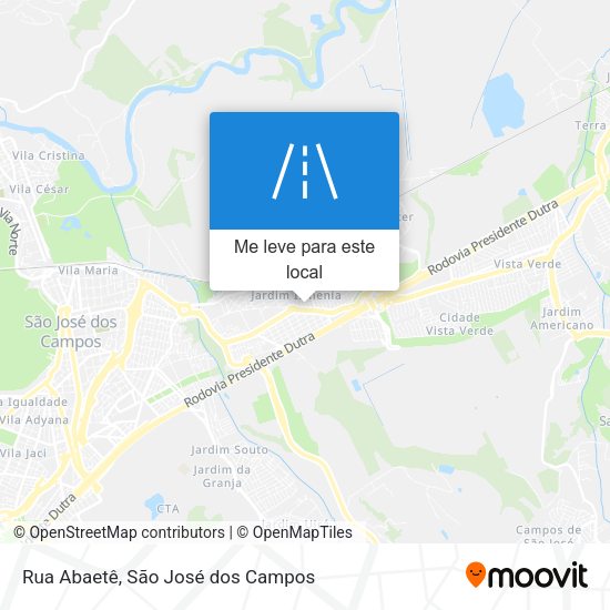 Rua Abaetê mapa