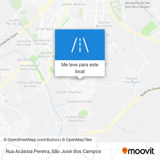 Rua Acássia Pereira mapa