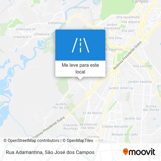 Rua Adamantina mapa