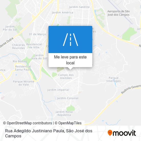 Rua Adegildo Justiniano Paula mapa