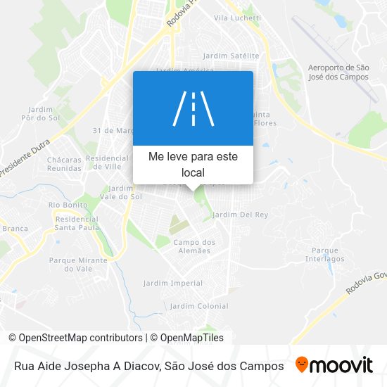 Rua Aide Josepha A Diacov mapa