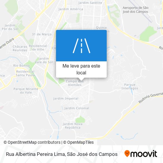 Rua Albertina Pereira Lima mapa