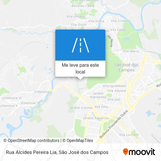 Rua Alcides Pereira Lia mapa