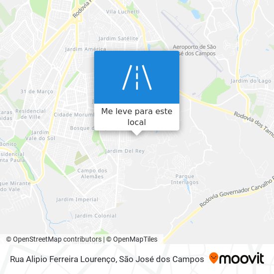 Rua Alipio Ferreira Lourenço mapa