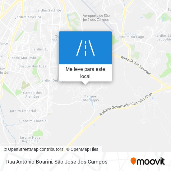 Rua Antônio Boarini mapa