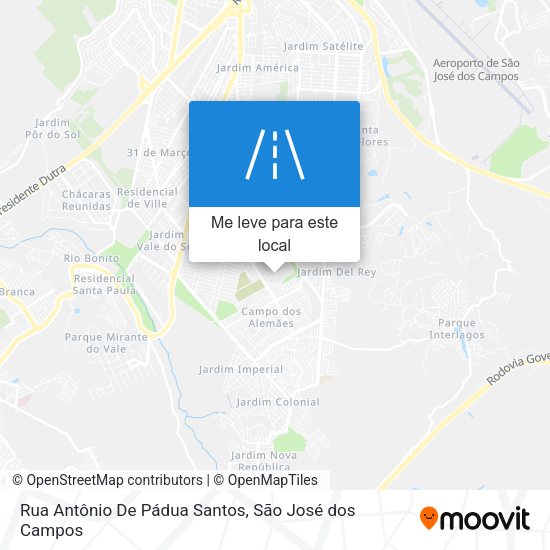 Rua Antônio De Pádua Santos mapa