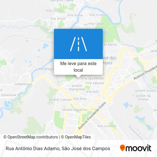 Rua Antônio Dias Adamo mapa