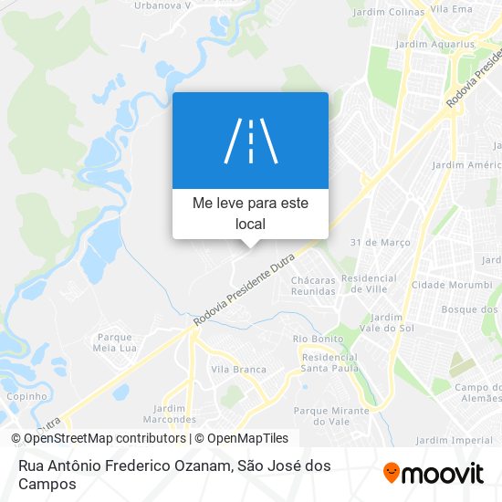 Rua Antônio Frederico Ozanam mapa