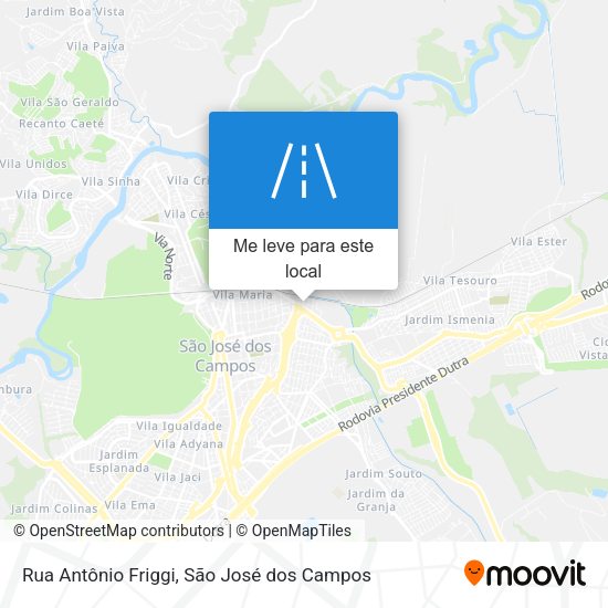 Rua Antônio Friggi mapa