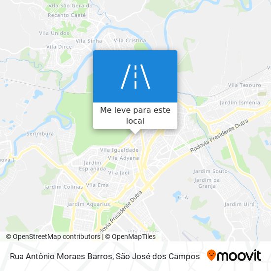 Rua Antônio Moraes Barros mapa