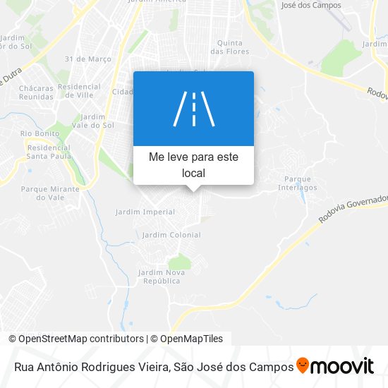 Rua Antônio Rodrigues Vieira mapa