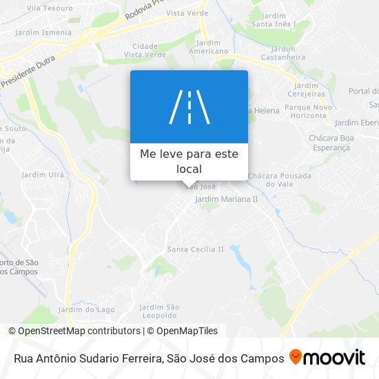 Rua Antônio Sudario Ferreira mapa