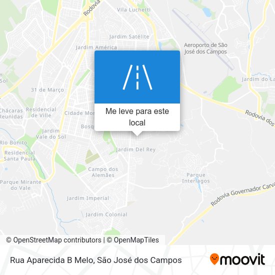 Rua Aparecida B Melo mapa