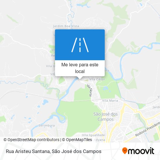 Rua Aristeu Santana mapa