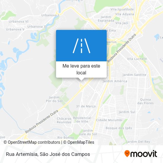 Rua Artemísia mapa