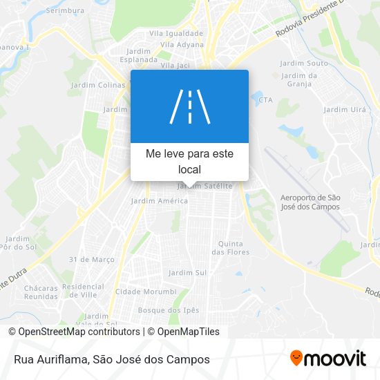 Rua Auriflama mapa