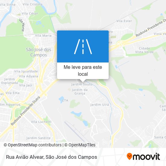 Rua Avião Alvear mapa