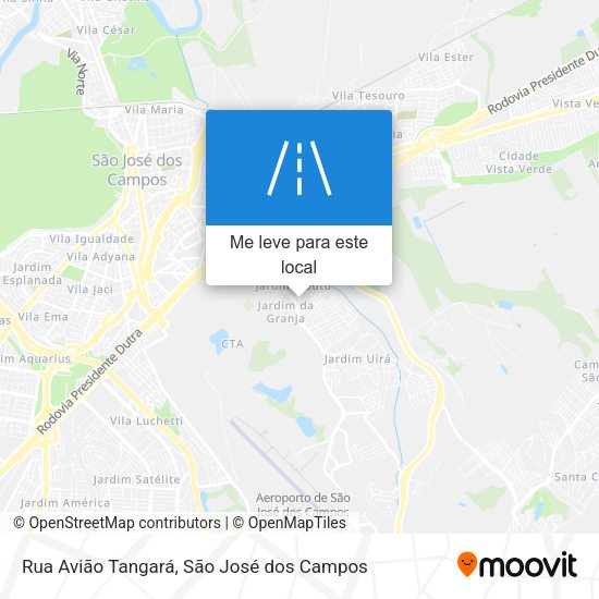 Rua Avião Tangará mapa