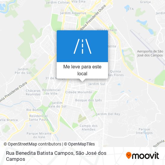 Rua Benedita Batista Campos mapa