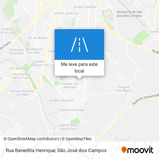 Rua Benedita Henrique mapa