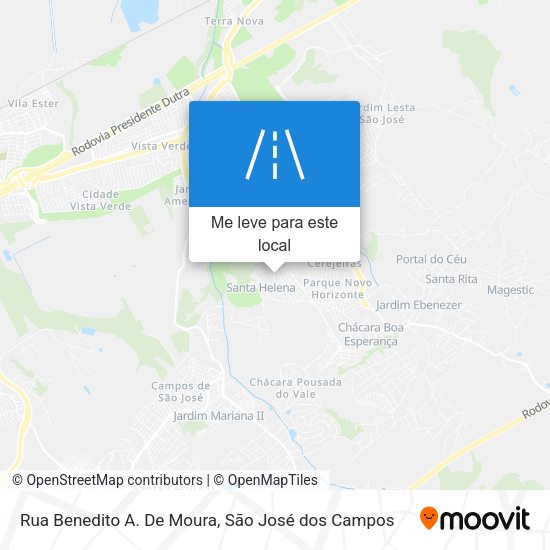 Rua Benedito A. De Moura mapa