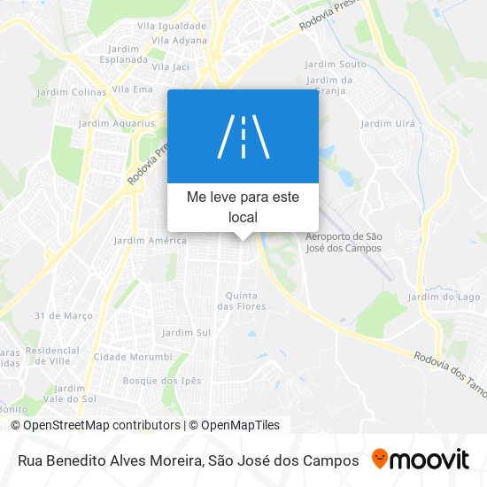 Rua Benedito Alves Moreira mapa