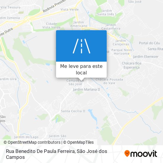 Rua Benedito De Paula Ferreira mapa