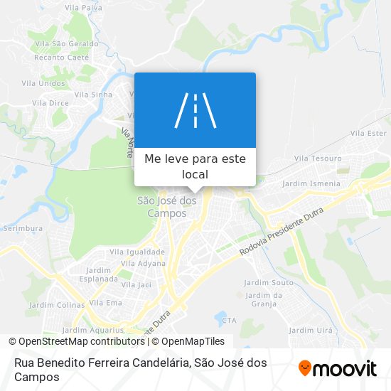 Rua Benedito Ferreira Candelária mapa