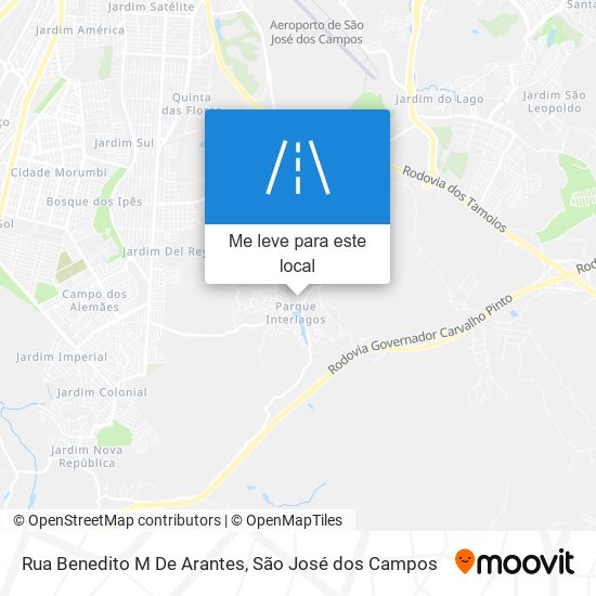Rua Benedito M De Arantes mapa