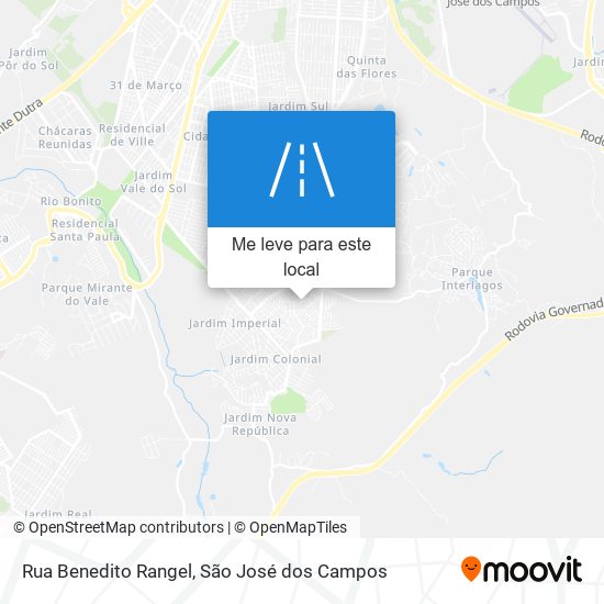 Rua Benedito Rangel mapa