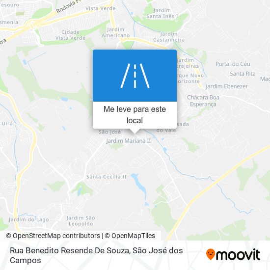Rua Benedito Resende De Souza mapa