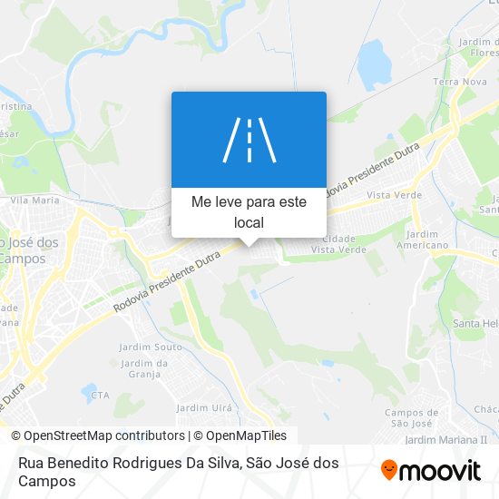 Rua Benedito Rodrigues Da Silva mapa