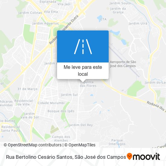 Rua Bertolino Cesário Santos mapa