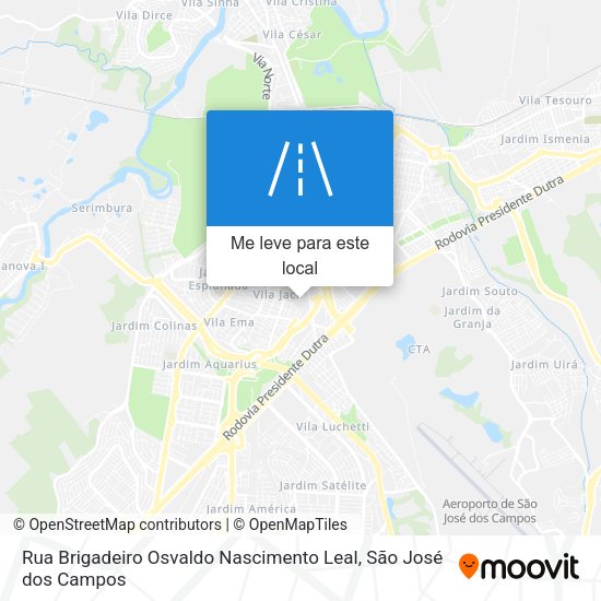 Rua Brigadeiro Osvaldo Nascimento Leal mapa