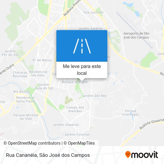 Rua Cananéia mapa