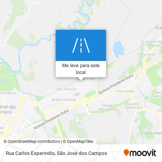 Rua Carlos Esperindio mapa