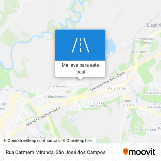 Rua Carmem Miranda mapa