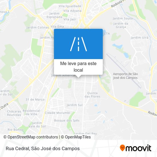 Rua Cedral mapa