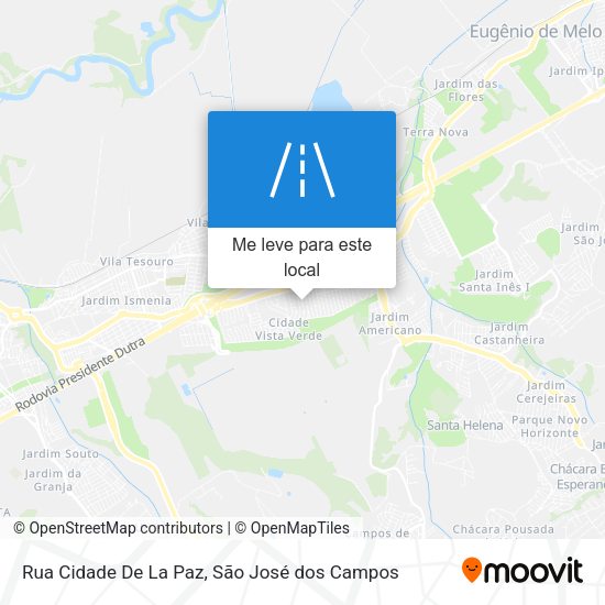 Rua Cidade De La Paz mapa
