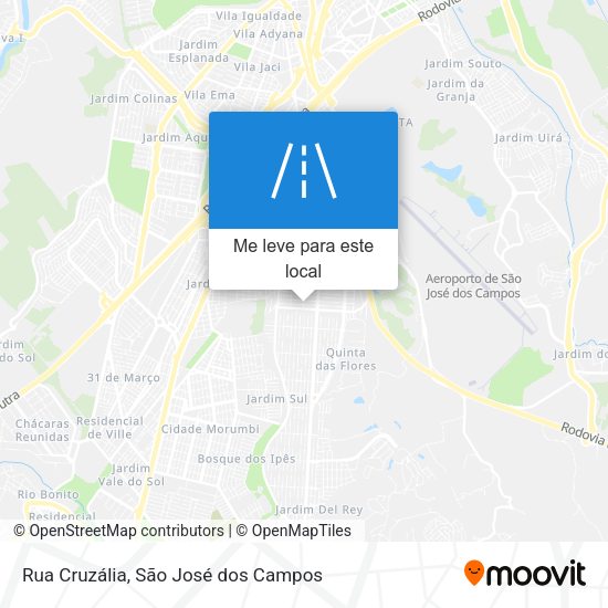 Rua Cruzália mapa