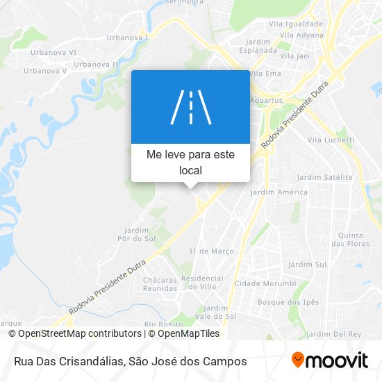 Rua Das Crisandálias mapa