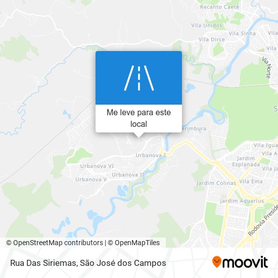 Rua Das Siriemas mapa