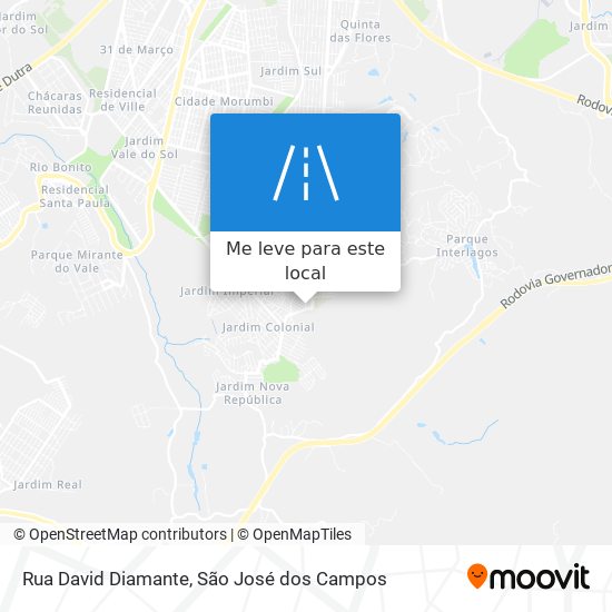 Rua David Diamante mapa