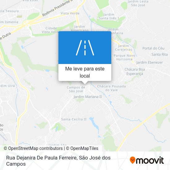 Rua Dejanira De Paula Ferreire mapa
