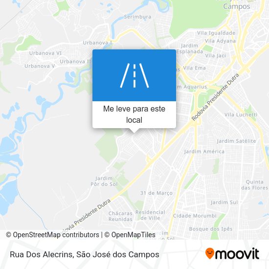Rua Dos Alecrins mapa